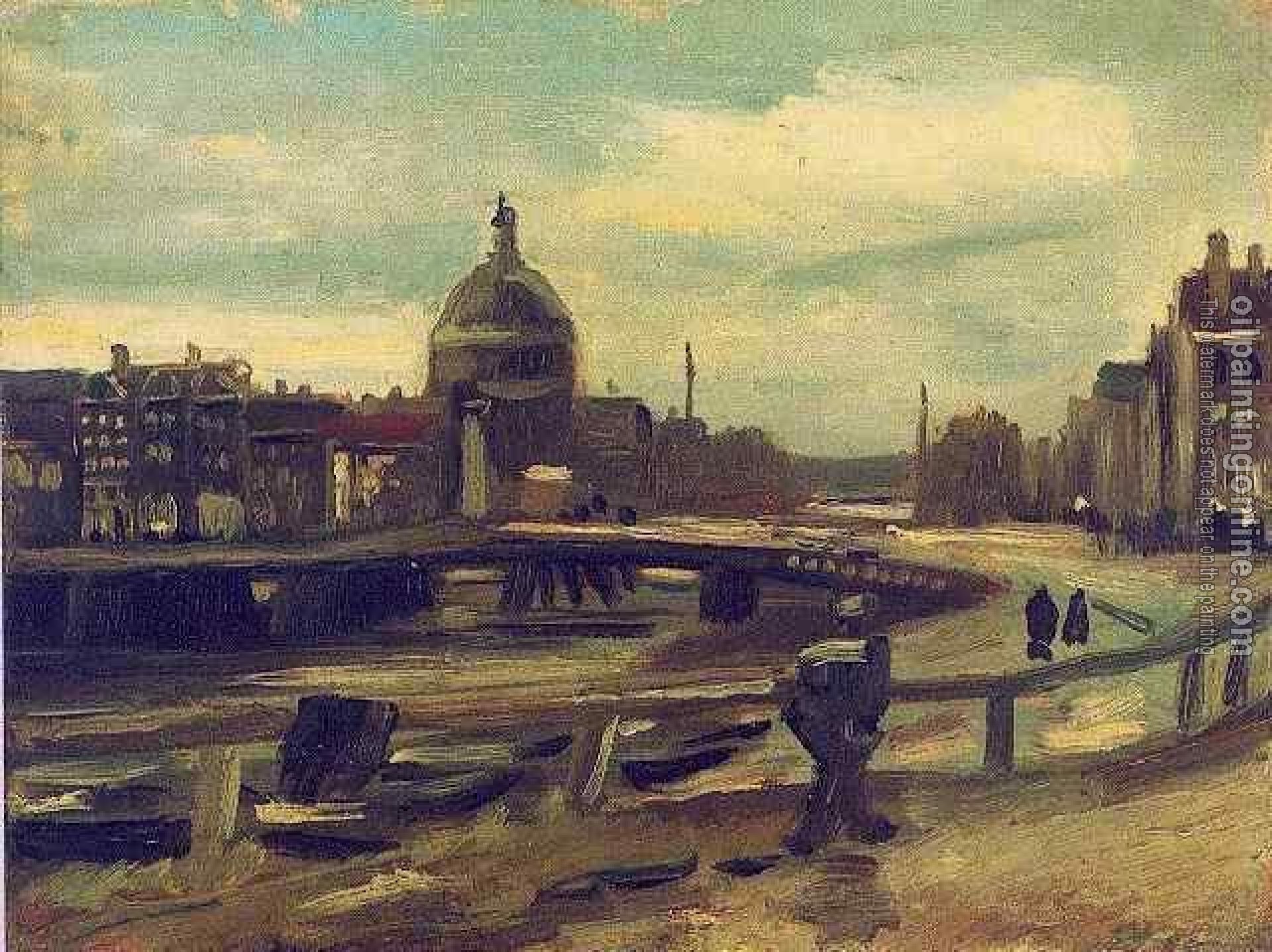 Gogh, Vincent van - View of Amsterdam from Central Station